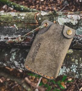 Rustic Heirloom Leather Hitchhiker Wallet - Olive Drab
