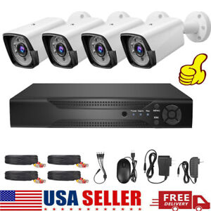 5MP Lite 4CH DVR 1080P Security Camera System Outdoor H.265+ Home CCTV Kit IP66