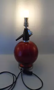 GLOBEMASTER RED SIPHON CONVERTED TO A LAMP TESTED & WORKING PLEASE READ - Picture 1 of 13
