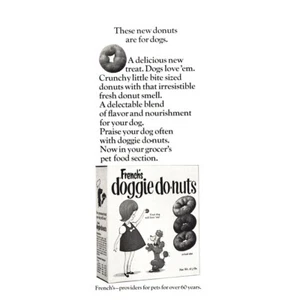 1966 French's Doggie Donuts: Delicious New Treat Vintage Print Ad - Picture 1 of 1