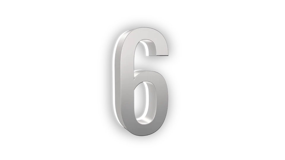 5" ABS-Polymer Backlit LED 5000K Illuminated Address Numbers, Modern Look Number - Image 1 of 4