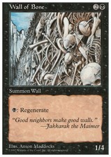 Magic the Gathering MTG Wall of Bone (203) Fifth Edition   LP