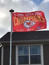 3 x Super Bowl Champions Kansas City Chiefs 3 x 5 Flag
