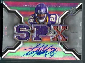 2007 UD SPX Adrian Peterson RC Spectrum Jersey Ball AUTO 24/25 - Picture 1 of 2