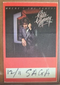 Eddie Money -- PASS BACKSTAGE VINTAGE - Foto 1 di 1