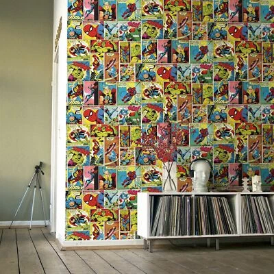 Marvel Comic Strip Wallpaper Multi Muriva 159501 Bedroom Children's - Image 1 of 3