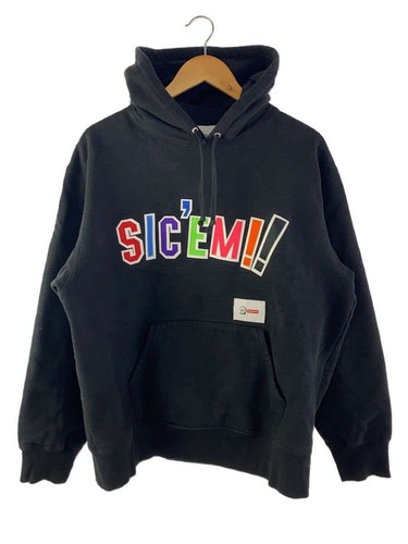 Felpa Supreme con cappuccio M cotone nero usata