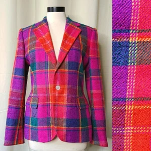 VTG 80s Ralph Lauren Polo Blue Label Wool & Silk Barbie Blazer Pink - Picture 1 of 8