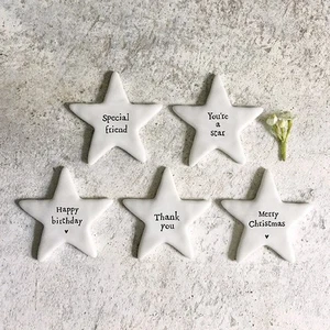 East of India Mini Porcelain Star Sentiment Gift Family Love Friend etc - Picture 1 of 13