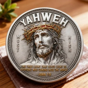 Yahweh – The True Light Faith Commemorative Coin, Christian Challenge Coin - Picture 1 of 8