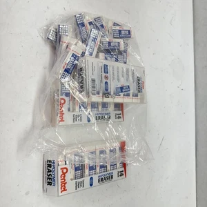 Lot of 49 Pentel Hi-Polymer Eraser Latex Free Non-Abrasive School Bulk Set - Picture 1 of 6