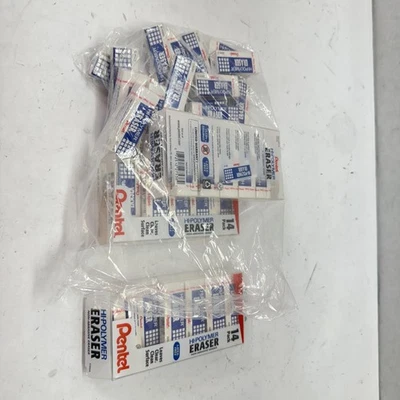 Lot of 49 Pentel Hi-Polymer Eraser Latex Free Non-Abrasive School Bulk Set - Image 1 of 4