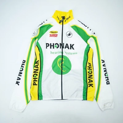 Vitage CASTELLI x PHONAK Team Men's White & Green Windstopper Full-ZIp Jacket M - Image 1 of 4