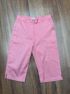 Women’s Green Lamb Pink Long Shorts Cropped Golf Trousers Size 12 - Picture 1 of 4