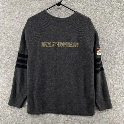 Harley-Davidson Sweater Mens Large Wool Blend Pullover Motorcycle 1903 Patch - Image 1 of 4