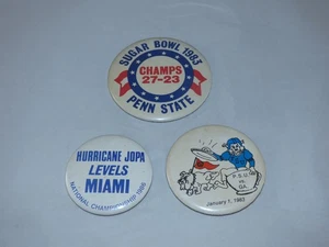 VTG Penn State Nittany Lions National Championship Sugar & Fiesta Bowl Buttons - Picture 1 of 2