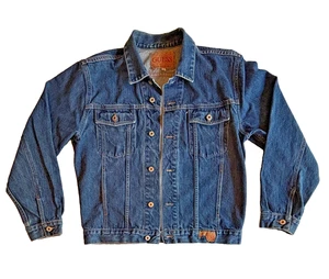 Vintage GUESS Jeansjacke Herren Medium M Blau Denim Trucker Taschen 90er Hip Hop USA - Bild 1 von 13