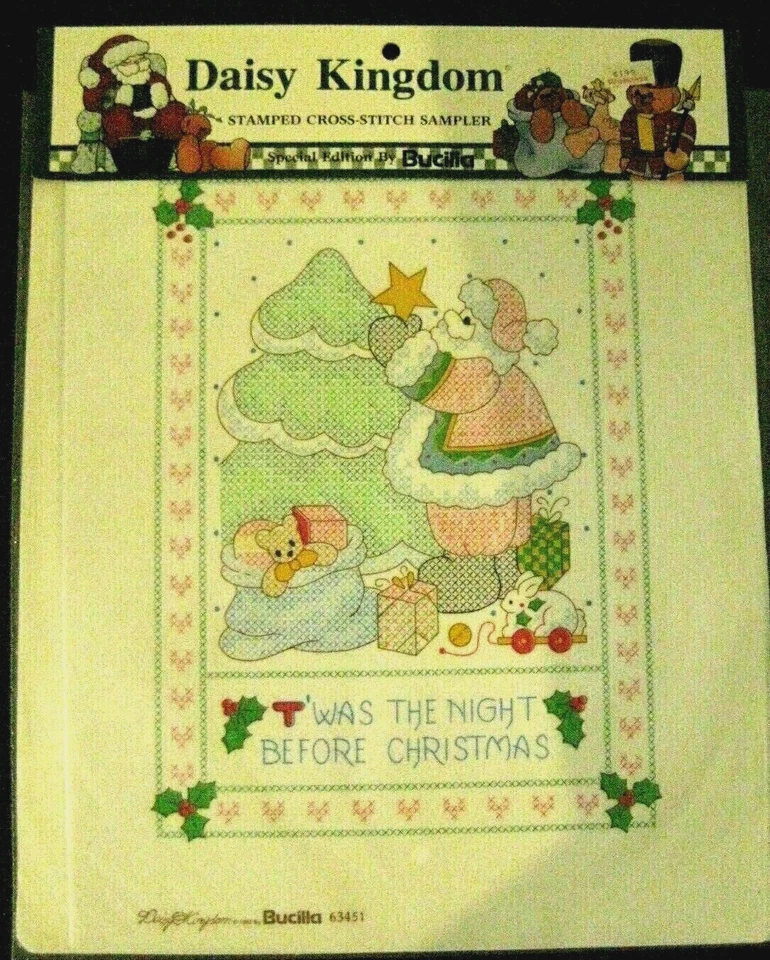 Cross Stitch Sampler Daisy Kingdom: T'was The Night Before Christmas 63451 NUEVO Foto 1 de 4