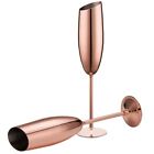 Set of 2 Stainless Steel Champagne Wine  Glasses Rose Gold1510
