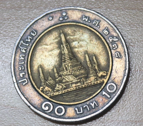 1995 Thailand 10 Baht Bi-Metallic Cover