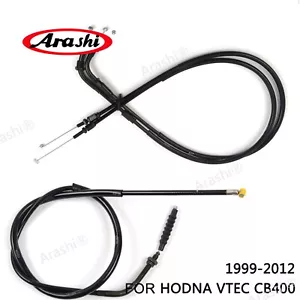 Clutch Cable + Thottle Cables Line Linkage For Honda VTEC 400 CB400 1999-2012 - Picture 1 of 8