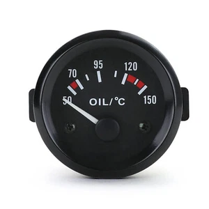 Zusatz Instrument Öltemperatur Analog Schwarz mit Halter Youngtimer Retro - Picture 1 of 6