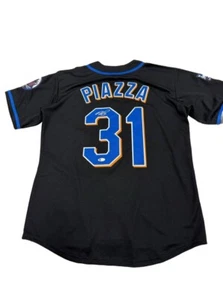 Mike Piazza #31 Hand Signed Jersey Autographed New York Mets BAS COA - Picture 1 of 6