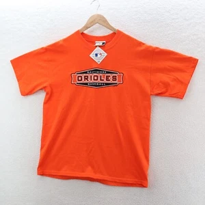 Vintage Baltimore Orioles T-Shirt Men's Large Orange Baseball Cotton New 2000 - Picture 1 of 8