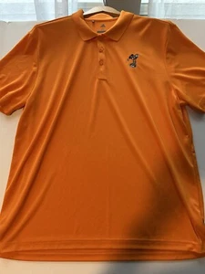 Adidas Golf Disney Golf Mickey Golfer Icon Polo, XL Orange - Picture 1 of 5