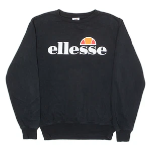 ELLESSE Womens Sweatshirt Black UK 8 - Picture 1 of 6