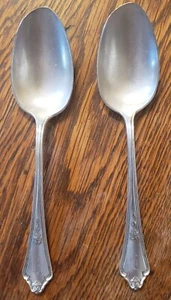 Gorham Silver Silverplate SHELBURNE c1914 Mono D Oval Soup Spoons Flatware - Bild 1 von 9
