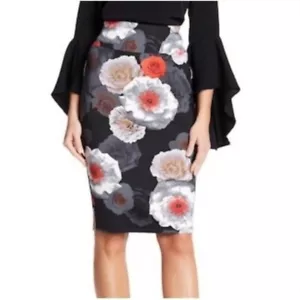 CATHERINE MALANDRINO Floral Pencil Skirt Sz S - Picture 1 of 6