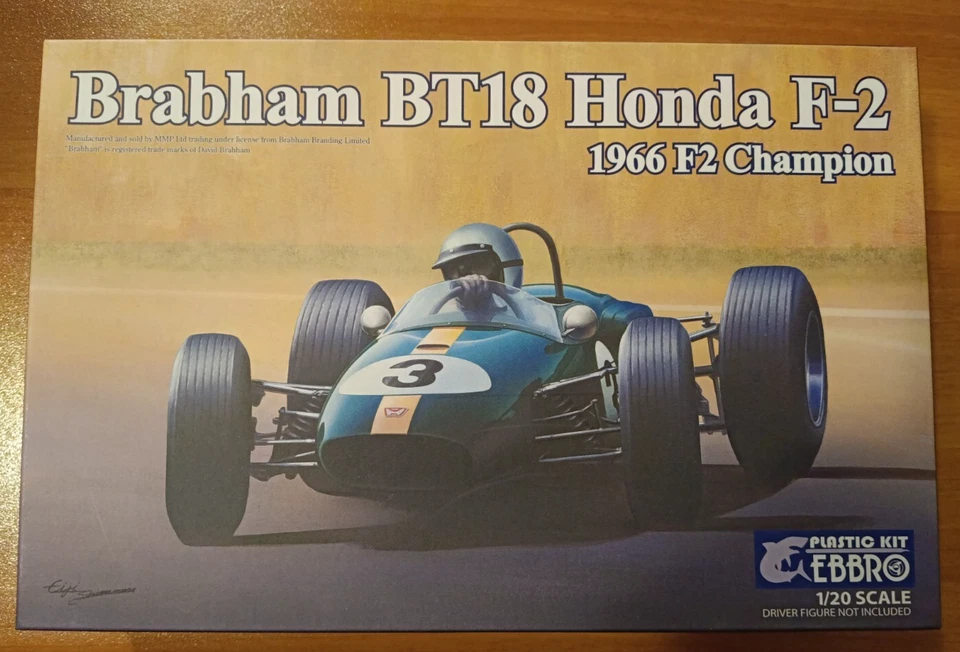 KIT EBBRO 20022 BRABHAM BT18 HONDA 1966 F2 CHAMPION SCALA 1:20 - Immagine 1 di 1
