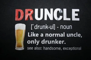 DRUNCLE - Zio che ama bere - Felpa con cappuccio birra Pilsner, X-Large Nero - Foto 1 di 5