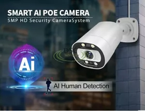 Telecamera bullet CCTV sicurezza IP 4PCS LED IR 5MP BLU IRIS RTSP NVR H.265 - Foto 1 di 11