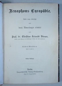 XENÓFONO: CIROPEDIA, Halbleder, alemán, Over. Christian Heinrich Dörner 1865 - Imagen 1 de 7