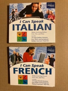 "I Can Speak Italian" & "I Can Speak French" instructional CDs for Windows - Picture 1 of 9