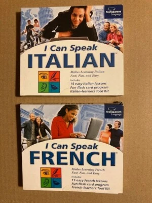 "I Can Speak Italian" & "I Can Speak French"  instructional CDs for Windows - Image 1 of 4
