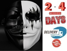 V for Vendetta Mask Adult Guy Fawkes Anonymous Occupy Halloween Black & White