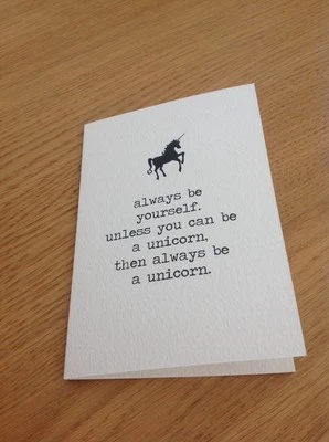 Five Dollar Shake Greetings Birthday Misc Unicorn Card :)