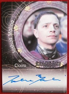 STARGATE SG1 - JOSHUA MALINA as Cicero - Personally Signed Autograph Card - Image 1 of 2