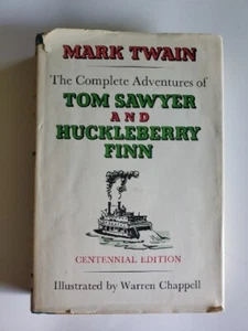 Mark Twain Adventures Of Tom Sawyer & Huckleberry Finn Centennial First Edition - Imagen 1 de 14