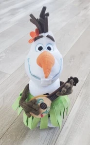 Disney Store Frozen Olaf Peluche Muñeco de Nieve Princesa Hawaiana Anna Elsa Luau  - Imagen 1 de 7