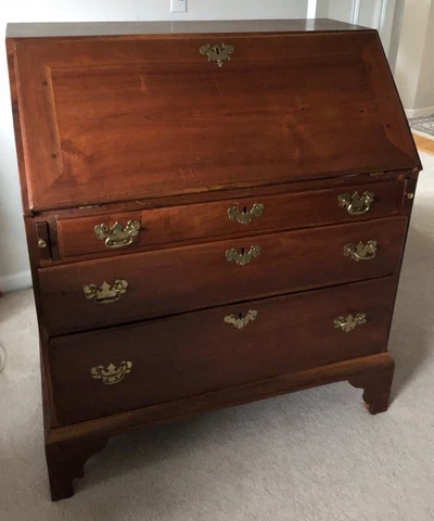 Antique Mahogany Slant-top Secretary Desk styled after Thomas Chippendale Cover