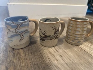 Siegele & Haley Buzzard Mountain Pottery Lizard Coffee Mug 1995 + 2 Buzzard Mtn - Picture 1 of 15