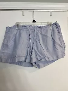 Old Navy Women’s Shorts Linen Size Large Light Blue Pull on - Picture 1 of 5