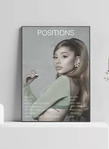 Póster de música premium de álbum de posiciones de Ariana Grande | Lista de canciones de ilustraciones - Imagen 1 de 4