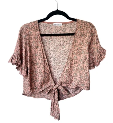 De Colección Delicado Hooligan Y2K Boho Crop Top S Hippie Floral Concierto Festival Western Foto 1 de 4