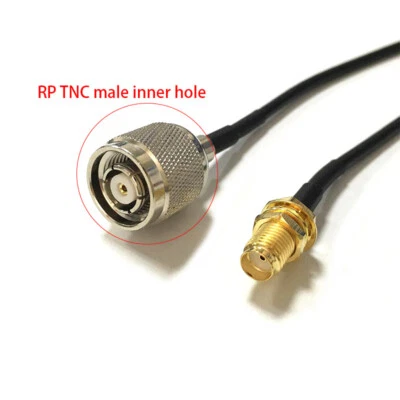 SMA Female to RP TNC Male Plug RF Pigtail Cable RG174 20cm 8" for Wifi Router - Image 1 of 4