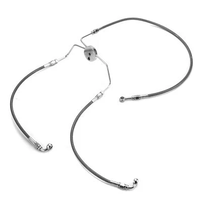 8" Handlebar Hydraulic Braided Brake Line For Harley Street Glide Non-ABS - Image 1 of 4